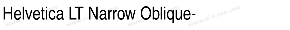 Helvetica LT Narrow Oblique字体转换
